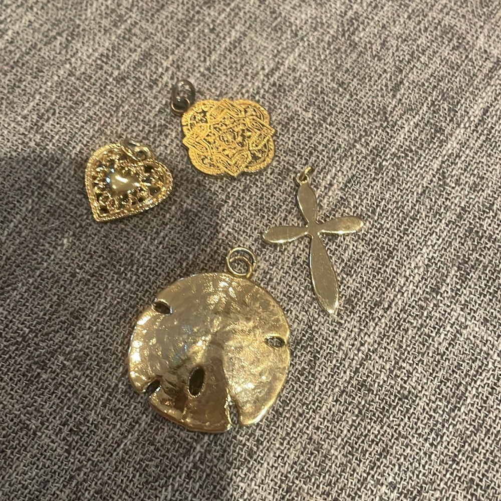 Gold tone charms